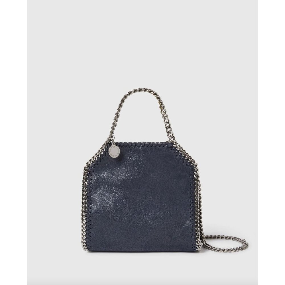 STELLA MCCARTNEY NAVY TINY SHAGGY DEAR FALABELLA